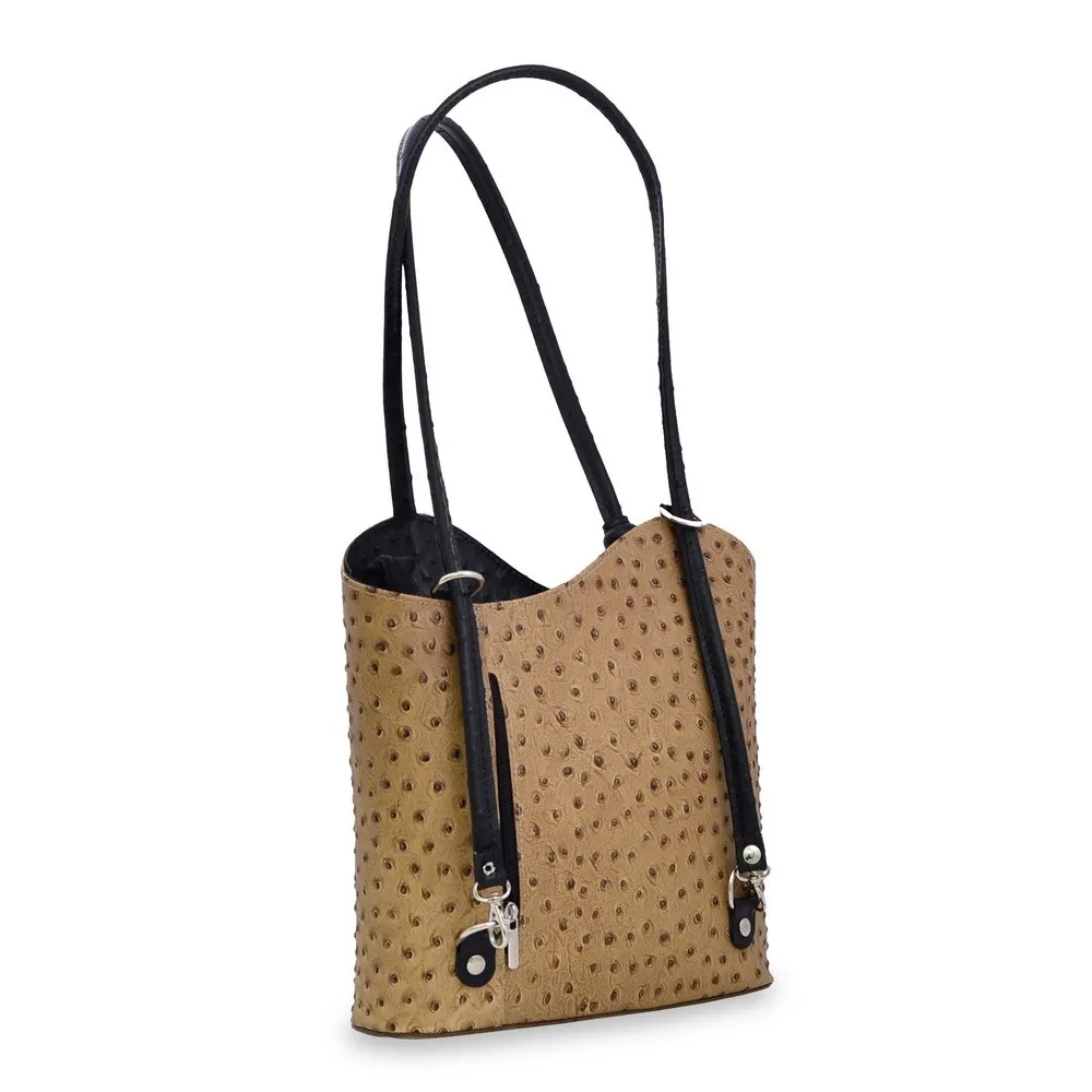 Geanta Charming — Taupe și negru